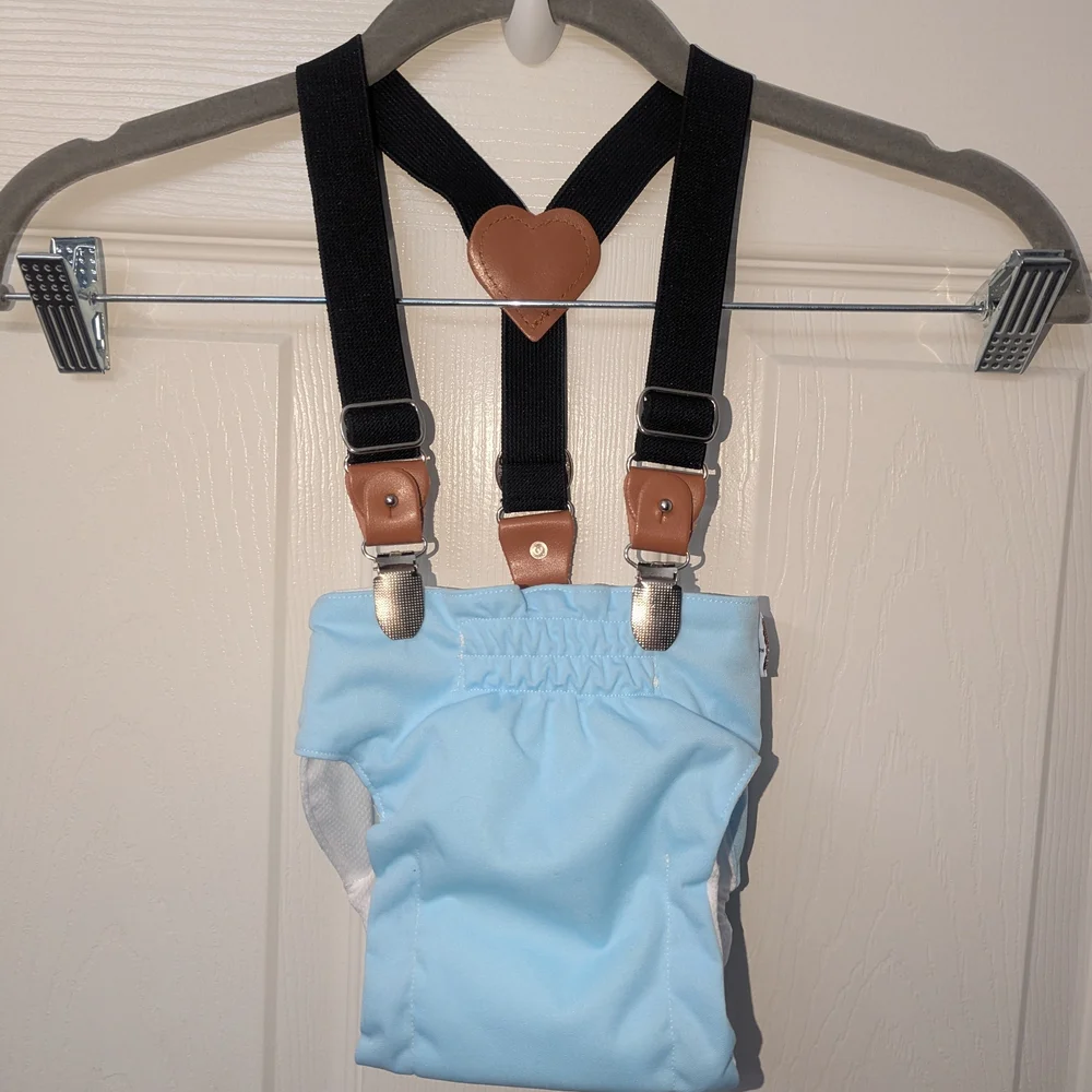 Blue Dog Diaper with Harness XS/S